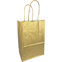 Tas | Papier | gedraaid papieren koord | 14x 8x21cm | draagtas | goud | 400 stuks