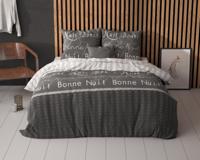 RoyalTextile - Bonne Nuit 4 Dekbedovertrek Katoen - Antraciet - 140 x 220