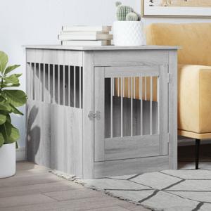 VidaXL Hondenbench 64,5x80x71 cm bewerkt hout grijs sonoma