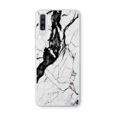Witte marmer 2: Samsung Galaxy A70 Transparant Hoesje