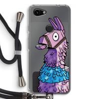 Lama: Pixel 3a Transparant Hoesje met koord Lama: Pixel 3a Transparant Hoesje met koord