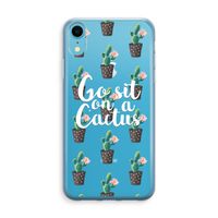 Cactus quote: iPhone XR Transparant Hoesje