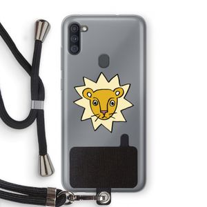 Kleine leeuw: Samsung Galaxy A11 Transparant Hoesje met koord