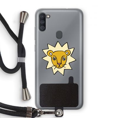 Kleine leeuw: Samsung Galaxy A11 Transparant Hoesje met koord