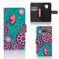 Samsung Galaxy A8 2018 Hoesje Cirkels en Vlinders - thumbnail