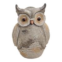 Uil in grijs van magnesia, B32 x D26 x H46 cm