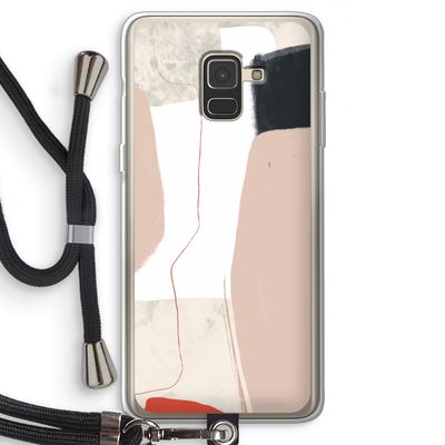 Lava: Samsung Galaxy A8 (2018) Transparant Hoesje met koord