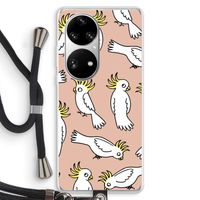 Papegaai: Huawei P50 Pro Transparant Hoesje met koord