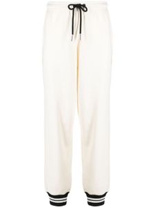 Moncler pantalon de jogging à bandes contrastantes - Blanc