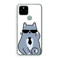 Cool cat: Google Pixel 5 Transparant Hoesje