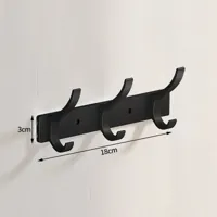 Luxe BlackHook Aluminium Wandkapstok