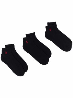 Polo Ralph Lauren lot de trois paires de chaussettes à motif Polo Pony - Noir