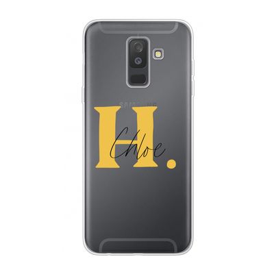 Amber Script: Samsung Galaxy A6 Plus (2018) Transparant Hoesje