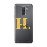 Amber Script: Samsung Galaxy A6 Plus (2018) Transparant Hoesje