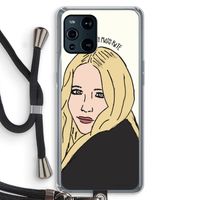 Mary Kate: Oppo Find X3 Transparant Hoesje met koord