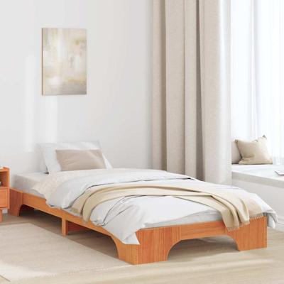 Bedframe Wasbruin 207 x 107 x 17 cm Massief grenenhout