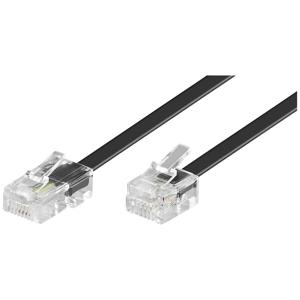 Goobay Telefoon (analoog) Aansluitkabel [1x RJ45-stekker - 1x RJ11-stekker] 3.00 m Zwart