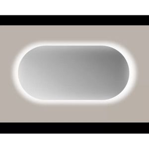 Spiegel Sanicare Q-Mirrors 120x70 cm Ovaal Met Rondom LED Warm White en Afstandsbediening incl. ophangmateriaal Sanicare