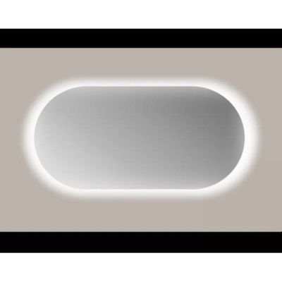 Spiegel Sanicare Q-Mirrors 120x70 cm Ovaal Met Rondom LED Warm White en Afstandsbediening incl. ophangmateriaal Sanicare