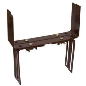 Geli Verstelbare muurbeugels - 2x - metaal - balkon haken - 12 t/m 23,5 cm - bruin