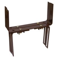 Geli Verstelbare muurbeugels - 2x - metaal - balkon haken - 12 t/m 23,5 cm - bruin