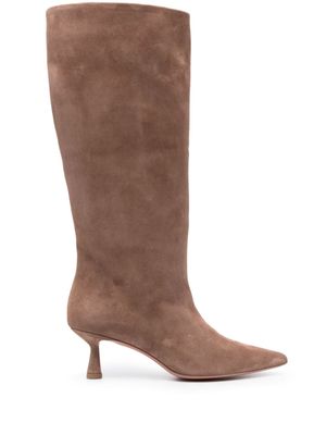 Giuliano Galiano bottes en daim 60 mm - Marron