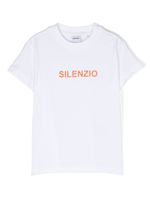 Aspesi Kids t-shirt Silenzio à slogan imprimé - Blanc - thumbnail