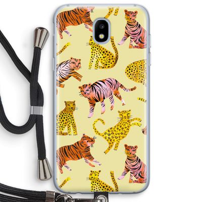 Cute Tigers and Leopards: Samsung Galaxy J5 (2017) Transparant Hoesje met koord