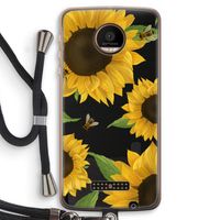 Sunflower and bees: Motorola Moto Z Force Transparant Hoesje met koord