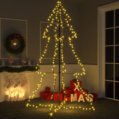 VidaXL Kegelkerstboom 240 led&apos;s binnen en buiten 118x150 cm