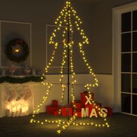 VidaXL Kegelkerstboom 240 led&apos;s binnen en buiten 118x150 cm