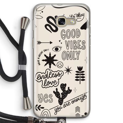 Good vibes: Samsung Galaxy A5 (2017) Transparant Hoesje met koord