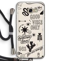 Good vibes: Samsung Galaxy A5 (2017) Transparant Hoesje met koord