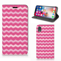 Apple iPhone Xr Hoesje met Magneet Waves Pink