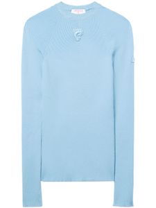 PUCCI pull nervuré à logo brodé - Bleu