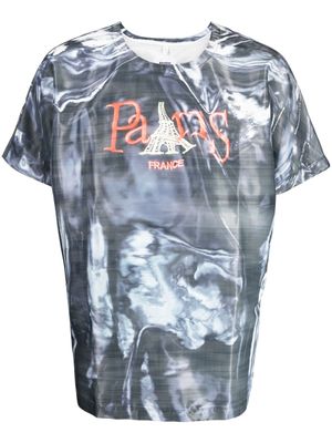 Doublet t-shirt en coton à imprimé graphique - Noir