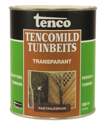 Transparant kastanjebruin 1l mild verf/beits - Tenco