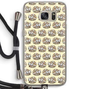 Slapende poes: Samsung Galaxy S7 Transparant Hoesje met koord