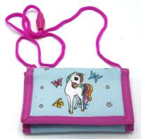 Jim Jam Kinder portemonnee met eenhoorn opdruk aan koord