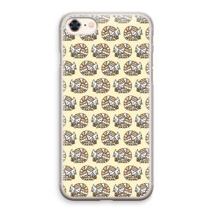 Slapende poes: iPhone 8 Transparant Hoesje