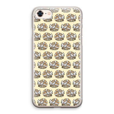 Slapende poes: iPhone 8 Transparant Hoesje