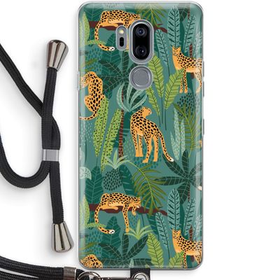 Luipaard 2: LG G7 Thinq Transparant Hoesje met koord