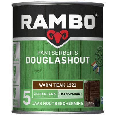 Rambo Pantserbeits Douglashout Transparant - Warm Teak