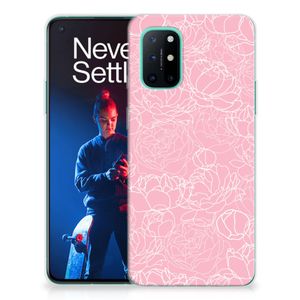 OnePlus 8T TPU Case White Flowers