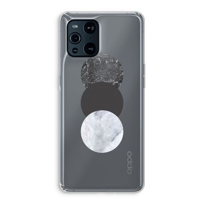 Marmeren cirkels: Oppo Find X3 Transparant Hoesje