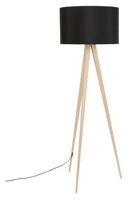 Zuiver Vloerlamp 'Tripod' 151cm, kleur Naturel/Zwart