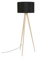 Zuiver Vloerlamp 'Tripod' 151cm, kleur Naturel/Zwart