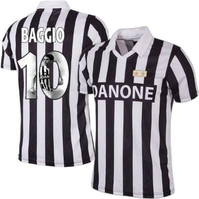 Juventus Retro Voetbalshirt UEFA Cup 1992-1993 + Baggio 10 (Photo Styl