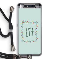 It's Lit: Samsung Galaxy A80 Transparant Hoesje met koord