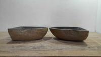 Aufsatzwaschbecken aus Flussstein Satz RM250308AB, 47x35x15 cm